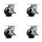 Service Caster 6 Inch Extra Heavy Duty Phenolic Wheel Swivel Caster Set with Brakes SCC, 4PK SCC-KP92S630-PHR-SLB-4 - alternate 2